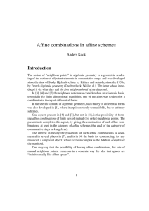 Affine combinations in affine schemes