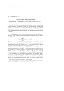 Asymptotic distributions of linear combinations of order statistics