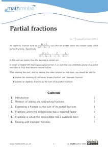 Partial fractions