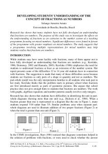 developing students` understanding of the concept of fractions as