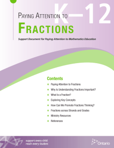 Paying Attention to Fractions - K-12