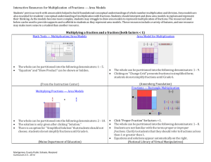 Interactive Resources for Multiplication of Fractions