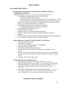 fractions - NH Adult Education