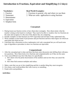 Introduction to Fractions