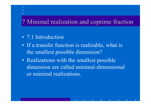 7 Minimal realization and coprime fraction