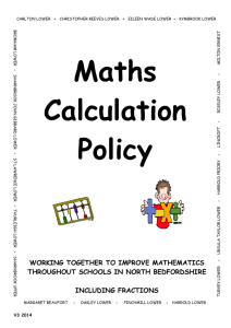 Calculation and Fraction Policy 2014