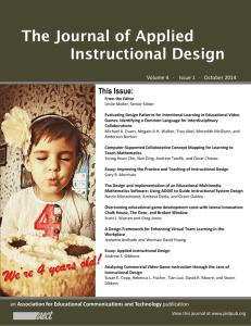 This Issue - The Journal of Applied Instructional Design