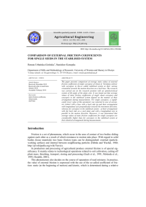 Comparison of external friction coefficients for single