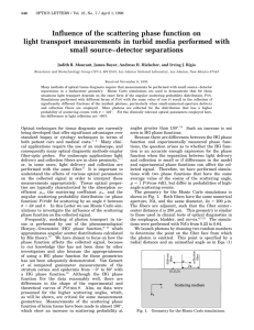 Influence of the scattering phase function on light transport