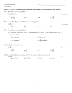 fraction worksheet
