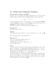15 Prime and Composite Numbers