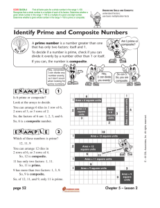 Identify Prime and Composite Numbers
