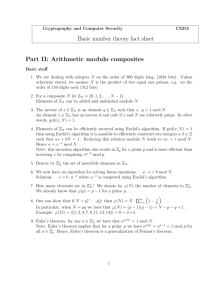 Basic number theory fact sheet Part II: Arithmetic modulo composites