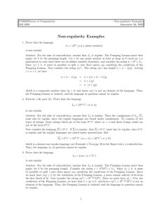 Non-regularity Examples