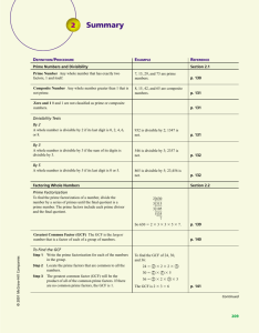 Chapter Summary and Summary Exercises