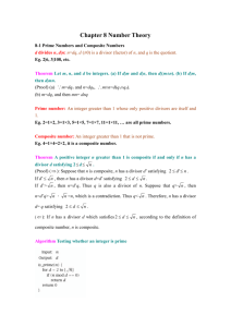 Chapter 8 Number Theory