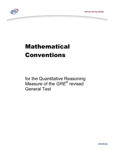 Math Conventions