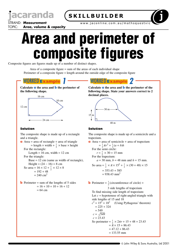 Area And Perimeter Of Composite Figures