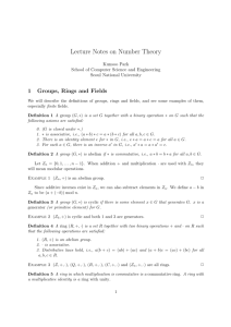Lecture Notes on Number Theory