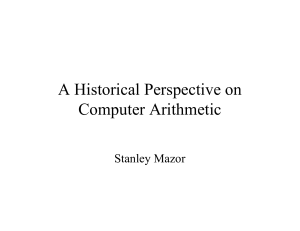 A Historical Perspective on Computer Arithmetic