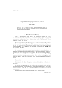 Long arithmetic progressions of primes