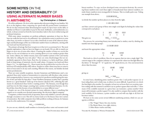 Some Notes on the History and Desirability of Using Alternate