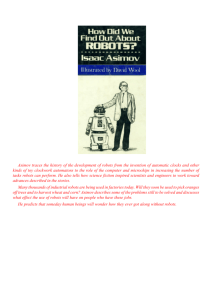 Asimov traces the history of the development of robots