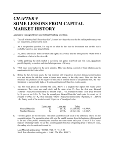 CHAPTER 9 SOME LESSONS FROM CAPITAL MARKET HISTORY