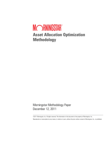 Asset Allocation Optimization Methodology