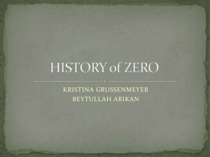 HISTORY of ZERO