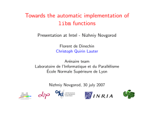 Towards the automatic implementation of libm