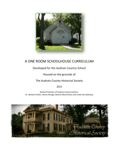 a one room schoolhouse curriculum