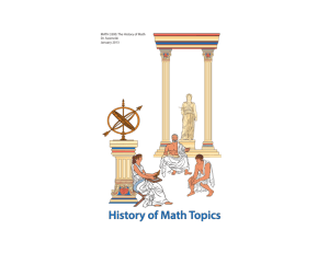 History of Math Topics