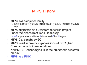MIPS History