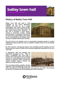 History of Batley Town Hall