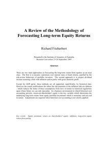 A Review of the Methodology of Forecasting Long