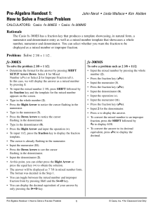 Middle School Math, Fractions