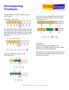 Decomposing Fractions