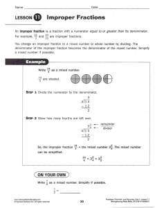 Improper Fractions - Hazelwood School District