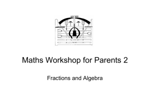 Fractions and Algebra Presentation