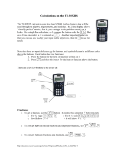 Calculations on the TI