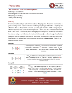 Math - Fractions