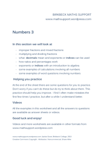Numbers 2 worksheet 2