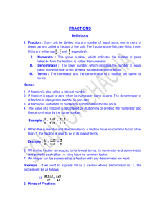 FRACTIONS