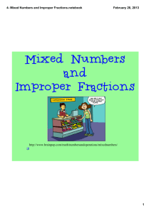 4- Mixed Numbers and Improper Fractions.notebook