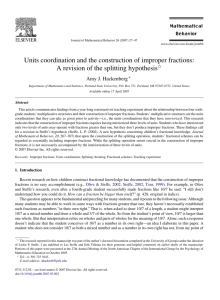 Units coordination and the construction of improper fractions: A