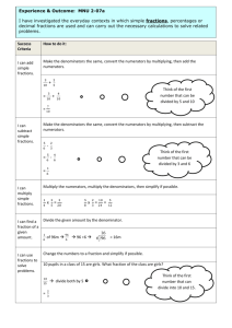 Numeracy booklet fractions