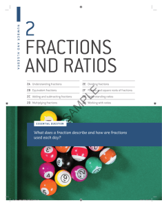 frActions And rAtios
