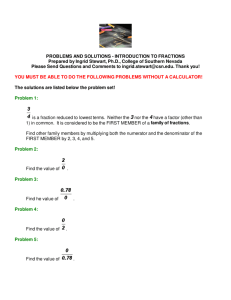 Introduction to Fractions - College of Southern Nevada