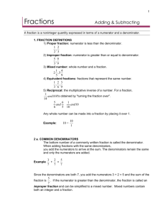 Fractions